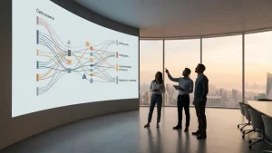A modern dashboard showing attribution, incrementality, and MMM models working together for marketing strategy.